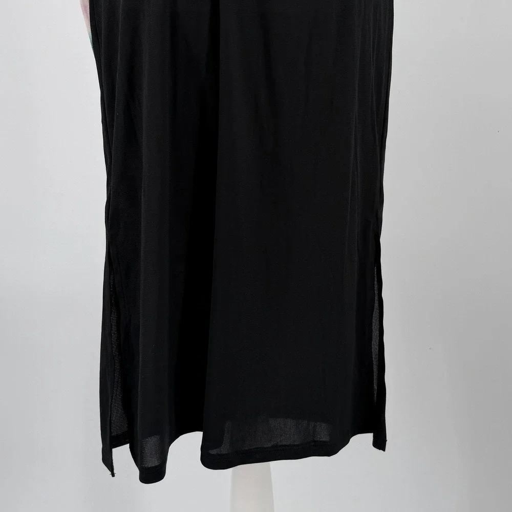 INC Abstract Print V Neck Ruched Midi Dress Women's Small NWT Y2K Fairy